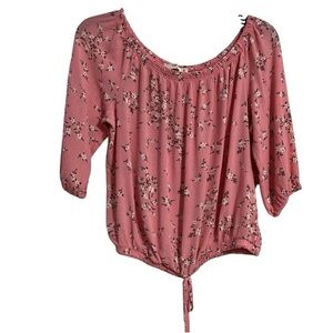 Wild Love Short Sleeve Women’s Floral Crop Top XL